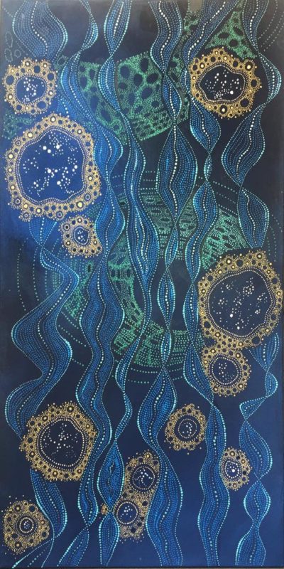 Plankton, 18 x 36, acrylic on canvas